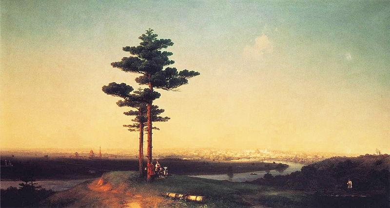Ivan Aivazovsky View of Moscow from the Sparrow Hills oil painting image